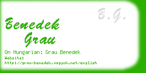 benedek grau business card